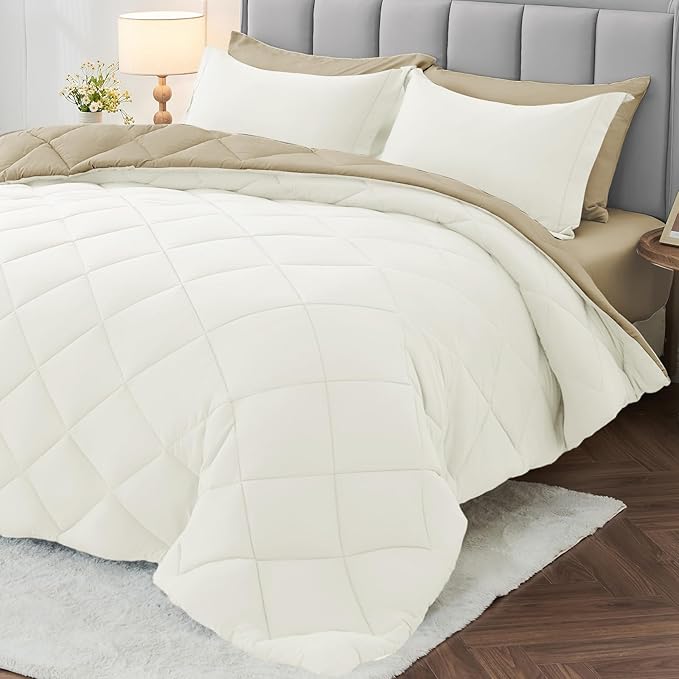 MUXHOMO 5 Pieces Twin Comforter Set, Reversible Bed in a Bag Twin Size by MUXHOMO