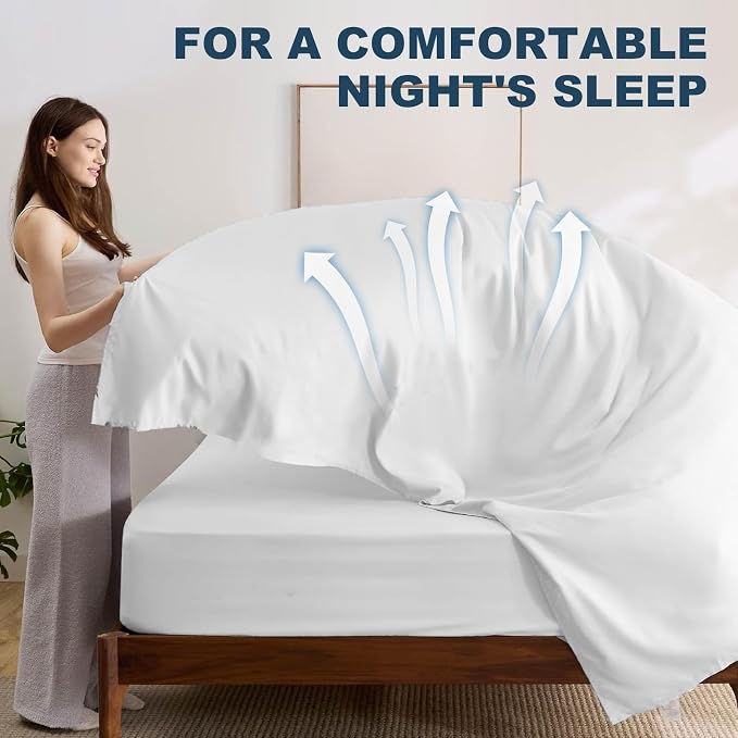 Lavisun Twin Flat Sheets Only, 1 Pack Soft Brushed Microfiber Bedding Sheets - Image 5