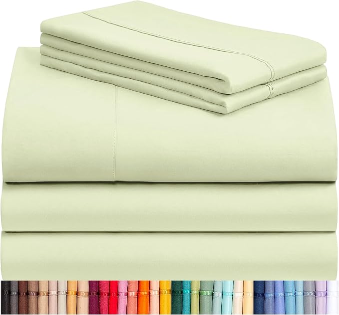 LuxClub 5 PC Sheet Set Bed Sheets Deep Pockets 16" Eco Friendly Wrinkle Free by LuxClub