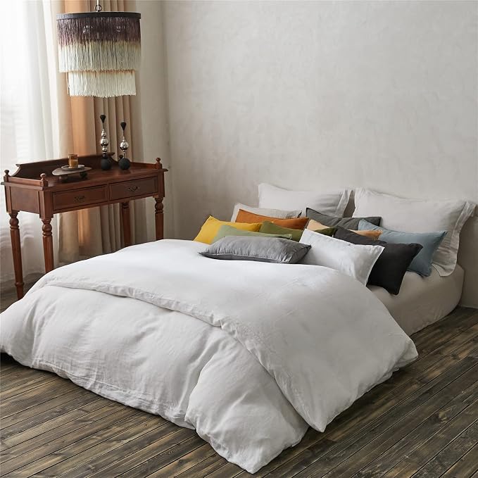Simple&Opulence 100% Linen Lumbar Pillow Cover 12 x 20 Inches Set of 2 - Image 8