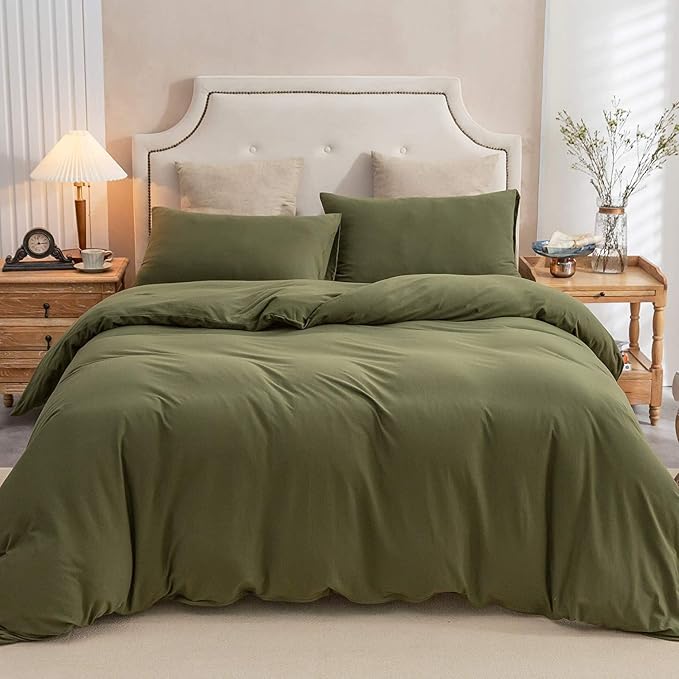 PURE ERA Jersey Knit Duvet Cover Set 100% T-Shirt Cotton Super Soft Comfy 3pc - Image 6