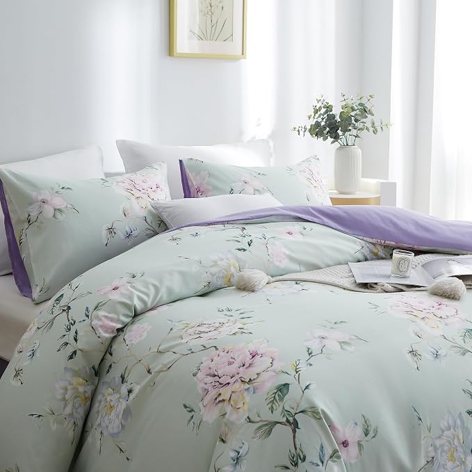 BOLINLIVING Duvet Cover Twin Size, Flower Kids Duvet Cover - Image 5