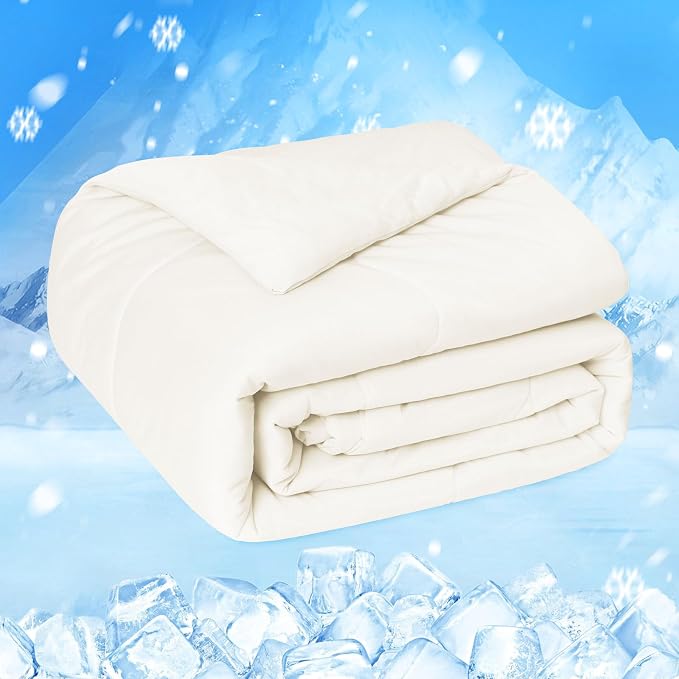 HOMFINE Cooling Comforter King Size, Japanese Double-Sided Cold Tech Fabric by HOMFINE