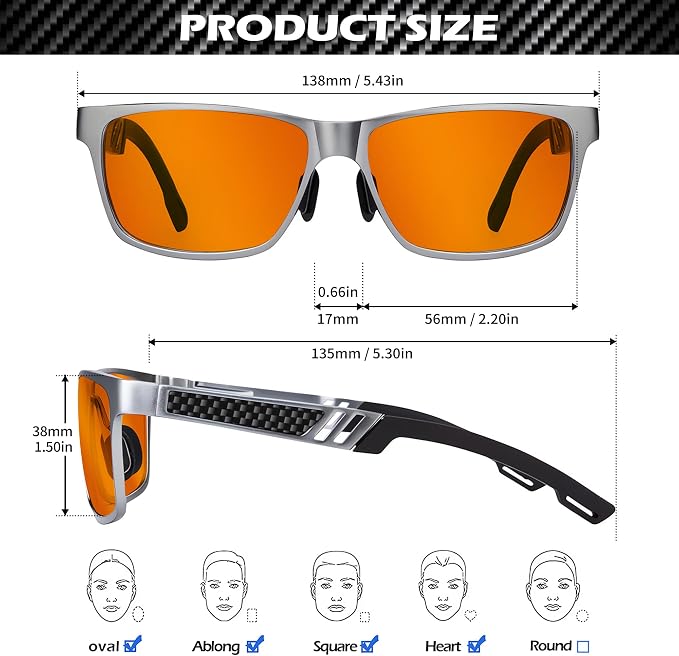 ANYLUV Blue Light Blocking Glasses Men Computer Gaming Glasses Lightweight - Image 6