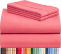 LuxClub 4 PC Sheet Set Bed Sheets Deep Pockets 16" Eco Friendly Wrinkle Free by LuxClub