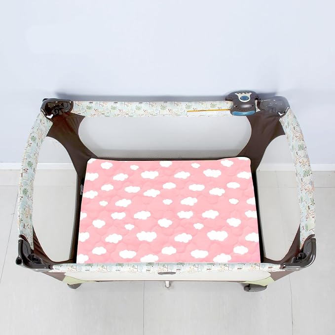 Pack and Play Mattress Protector Sheets Fitted Waterproof Playard Mattress Pad - Image 5