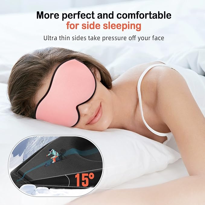 LitBear Sleep Masks for Women, Comfortable Night Sleeping Mask, Soft Contoured - Image 2