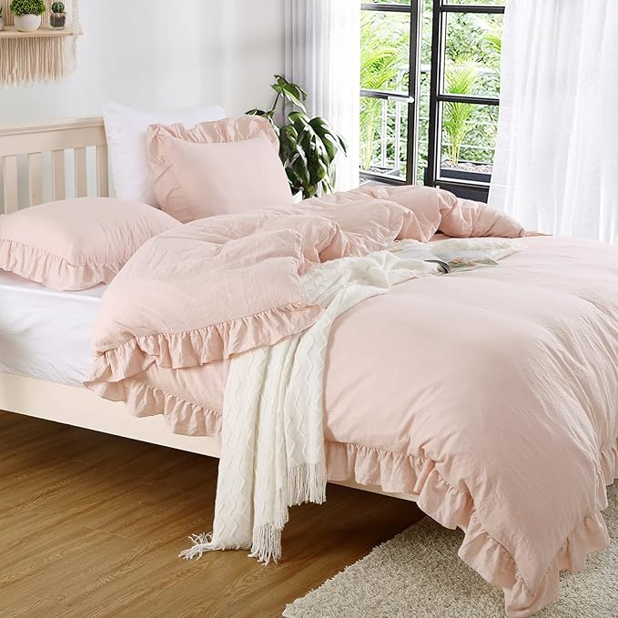 Ruffle Duvet Cover King Size, 104x90 in - Image 2