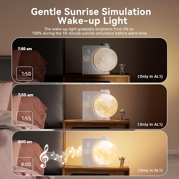 Sunrise Alarm Clocks for Heavy Sleepers, Night Lamp Clocks for Bedrooms - Image 4