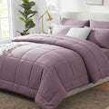 CozyLux King Size Comforter Set Dusty Purple, 7 Pieces Bed in a Bag, Bedding Set by CozyLux