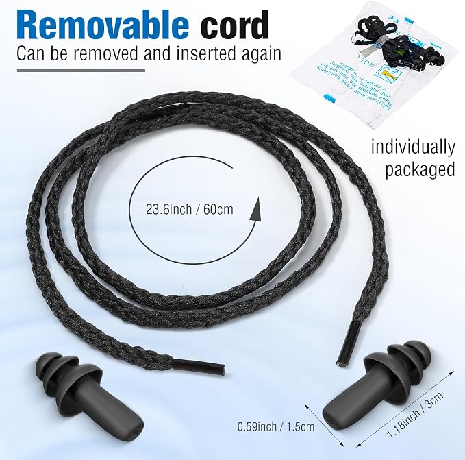 Tondiamo 200 Pairs Ear Plugs Reusable Silicone Earplugs - Image 2