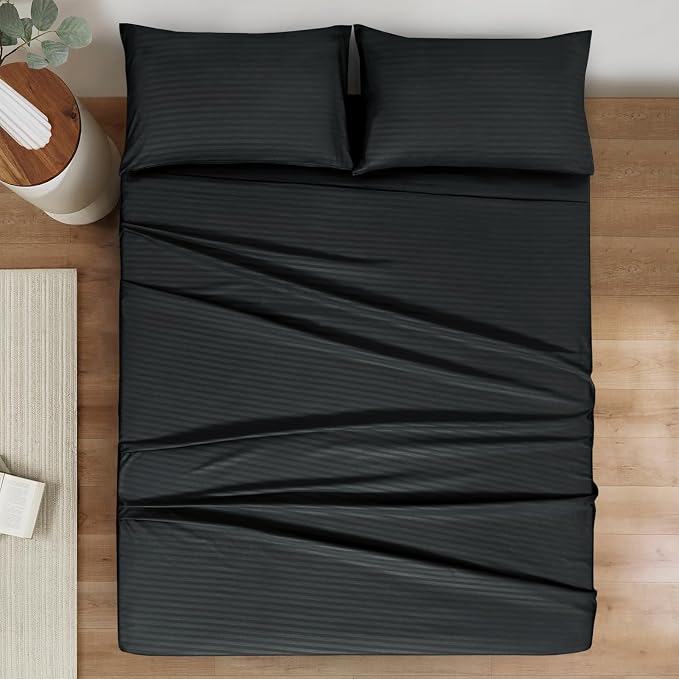 Mejoroom Striped Queen Size Sheet Set - Image 2