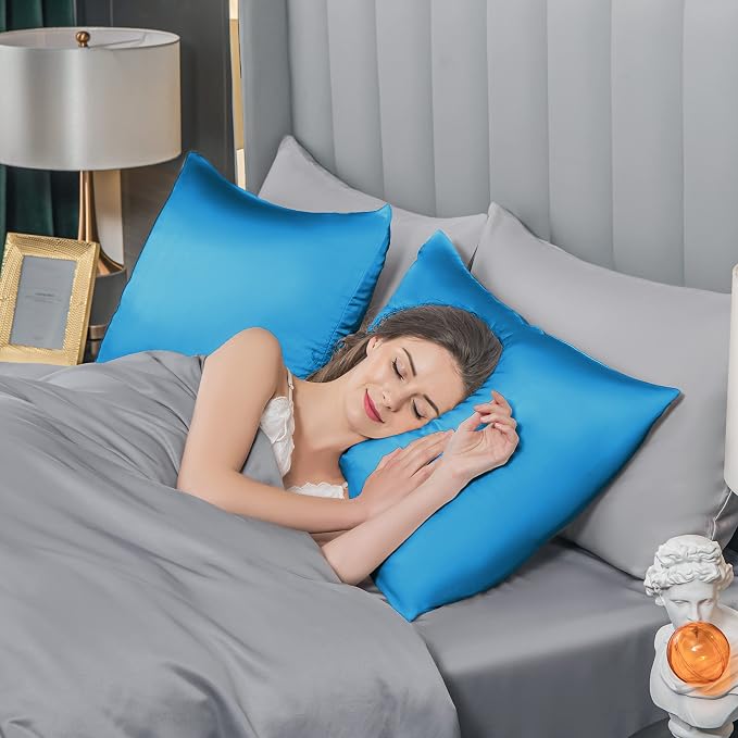 Mulberry Silk Pillowcase for Hair and Skin, King Size Cooling Silk Pillow Case - Image 5