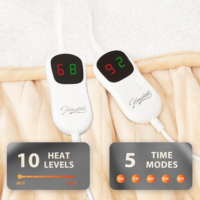 Homemate Heated Electric Blanket Queen Size - Image 4