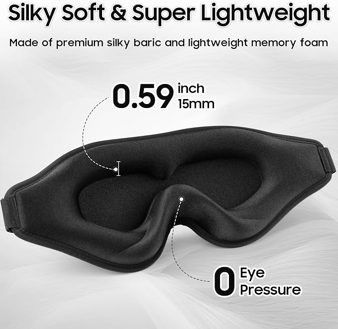 Sleep Mask - Total Blackout 3D Sleeping Mask, Super Lightweight & Silky Soft - Image 4