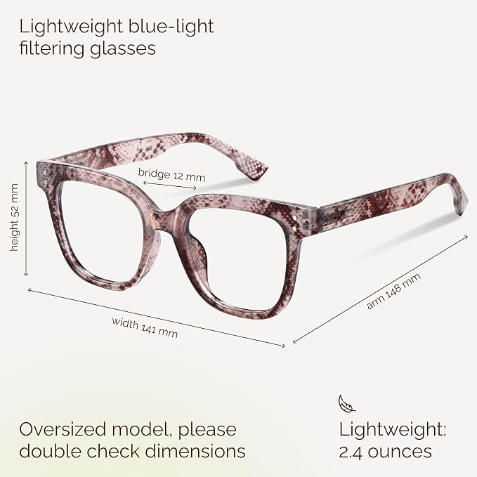 miyya Blue Light Glasses for Women & Men – Oversized UV & Blue Light Blocker - Image 3