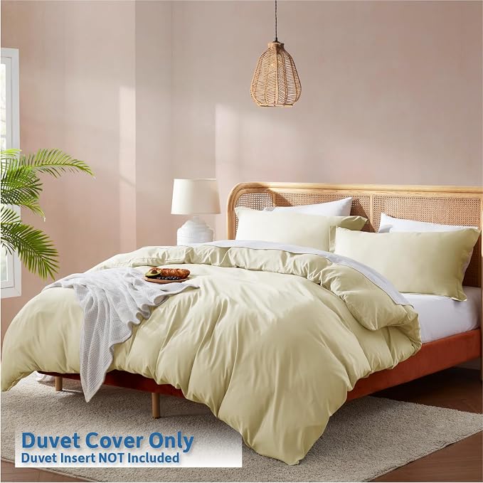 Nestl Vanilla Yellow Duvet Cover Queen Size - Image 2