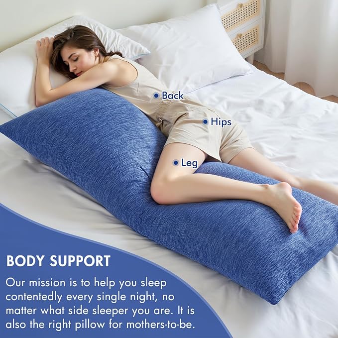 MIULEE Body Pillow for Adults Shredded Memory Foam for Sleeping - Image 6