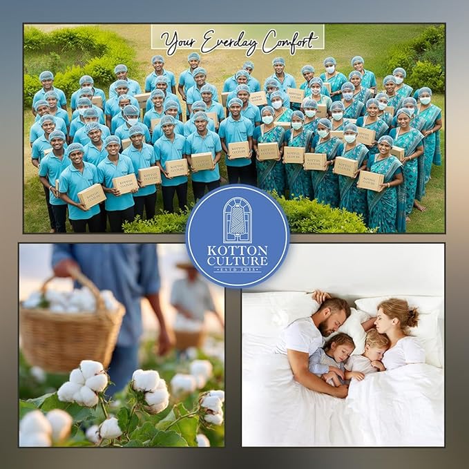 Kotton Culture 3 Pc King Size Duvet Cover Set- 100% Egyptian Cotton 600 Thread - Image 7