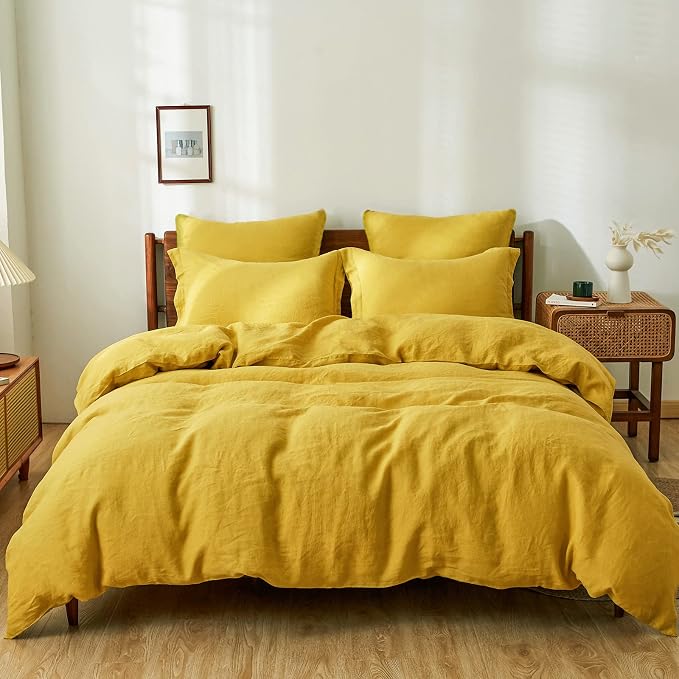 Simple&Opulence 100% Linen Duvet Cover Set 3pcs Basic Style Natural French by SimpleOpulence