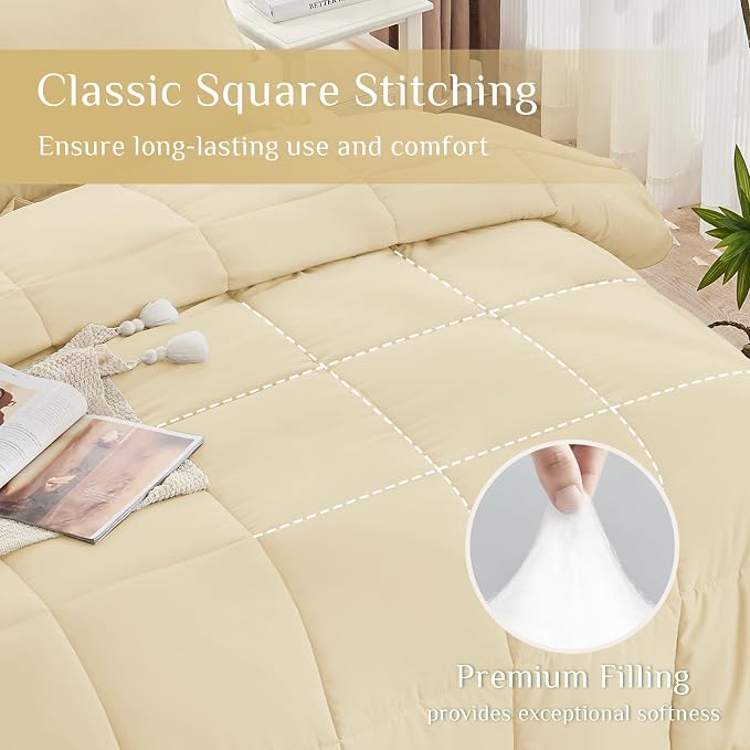 JOLLYVOGUE California King Comforter Set, Ultra-Soft Bed in a Bag Cal King Size - Image 3