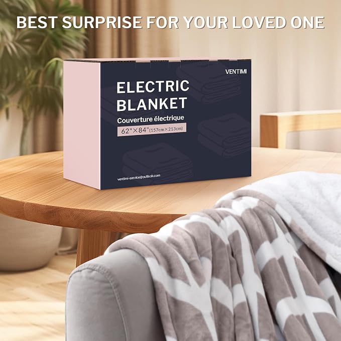 VENTIMI Electric Blanket Heated Throw, Fast Heating Blankets - Image 8