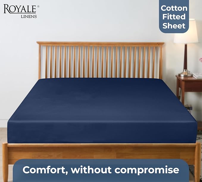 Royale Linens 100% Organic Cotton Fitted Sheet - Image 7
