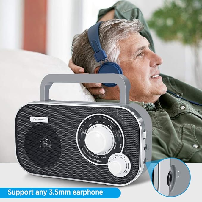 DreamSky AM FM Portable Radio Plug In Wall or Battery Operated - Image 6
