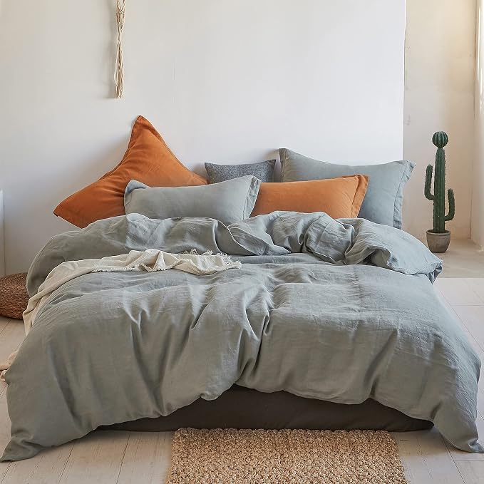 Simple&Opulence 100% Linen Duvet Cover Set 3pcs Basic Style Natural French by SimpleOpulence