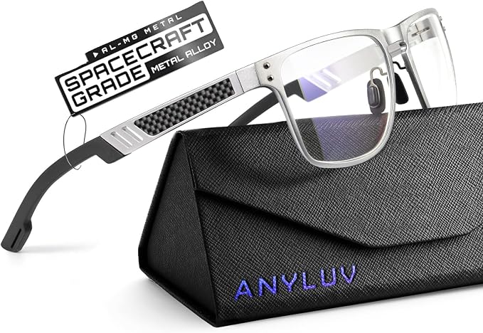 ANYLUV Blue Light Blocking Glasses Men Computer Gaming Glasses Lightweight by ANYLUV