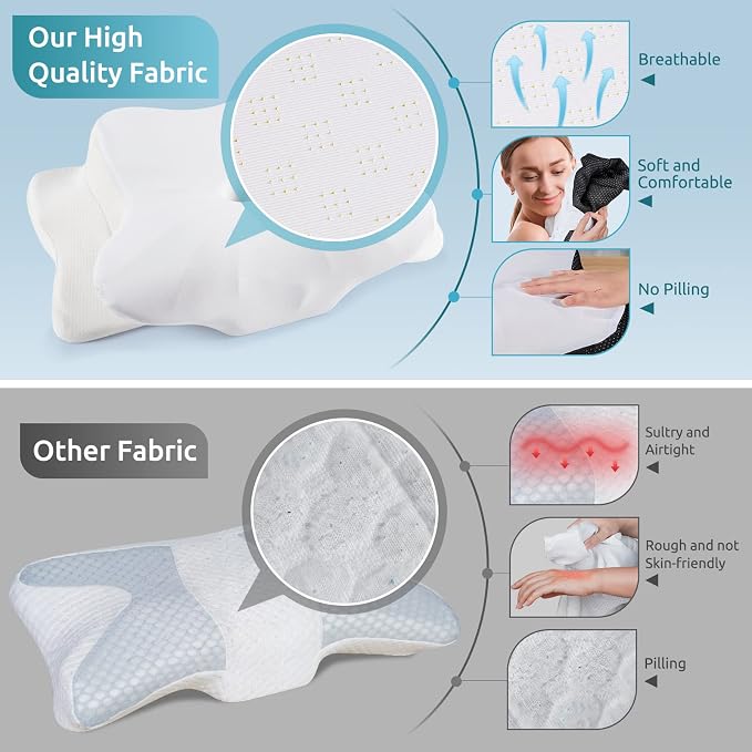 DONAMA Cervical Pillow for Neck and Shoulder Pain Relief, Cooling Contour - Image 5