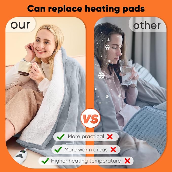 greenoak Heated Blanket Electric Full 72"X84", Heating Blanket - Image 6
