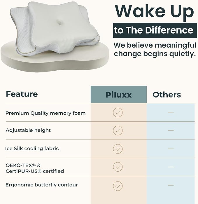 Ergonomic Cervical Neck Pillow for Sleeping – Cooling Memory Foam Cervical - Image 7