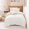 WRENSONGE Twin Comforter Set- 5 Pieces White Twin Bed in a Bag, All Season Twin by WRENSONGE