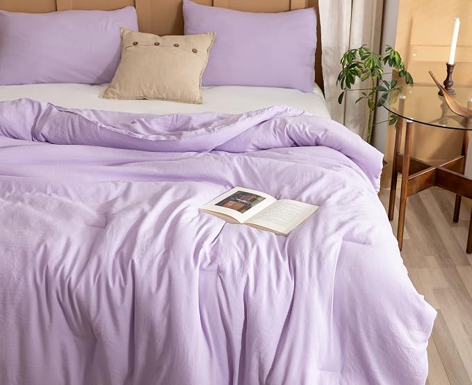 ROSGONIA California King Comforter Set Lavender, All Season Bedding Bedspread - Image 3