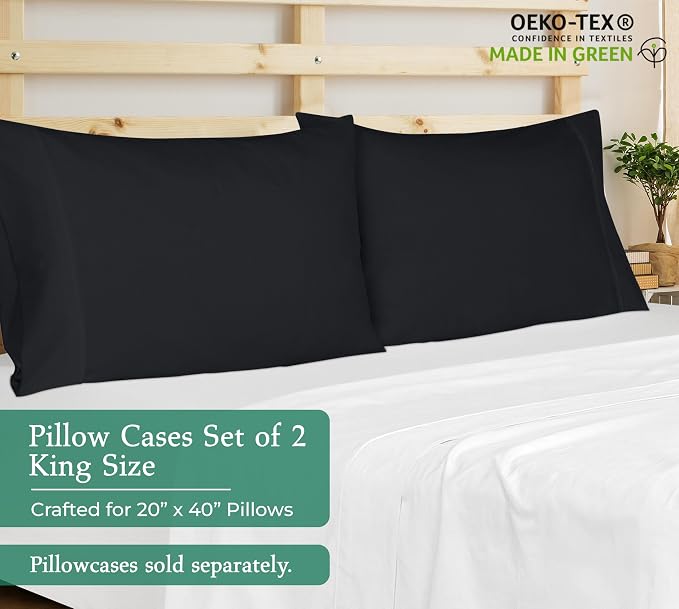 Royale Linens King Pillowcase Set of 2 - Image 2