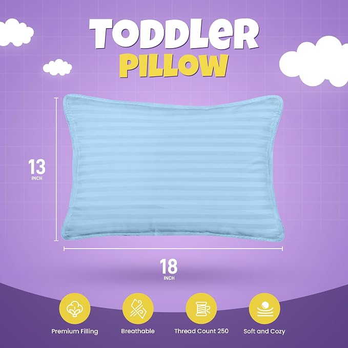 Utopia Bedding Toddler Pillow, 13x18 Small Kids Pillow - Image 2