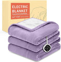HOMLYNS LuxeHeat Heated Blanket Electric Blanket Twin Size, Soft Flannel Sherpa by HOMLYNS