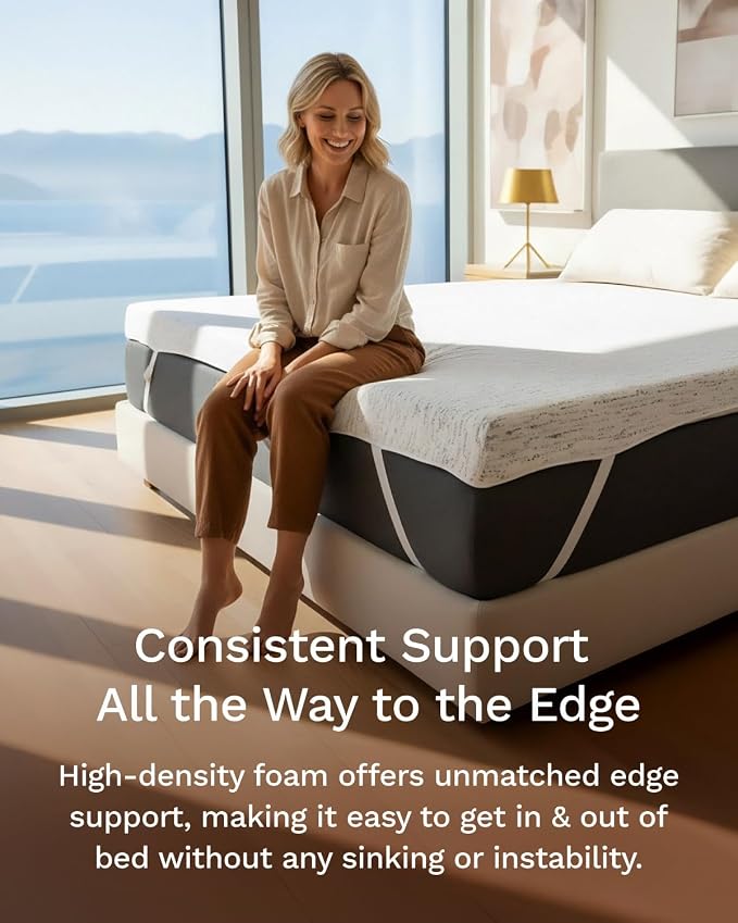 ViscoSoft 2 Inch Memory Foam Mattress Topper Queen - Image 6