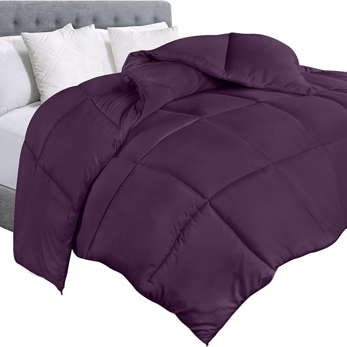 Utopia Bedding King Comforter Duvet Insert, Quilted Plum Comforter by UTOPIABEDDING