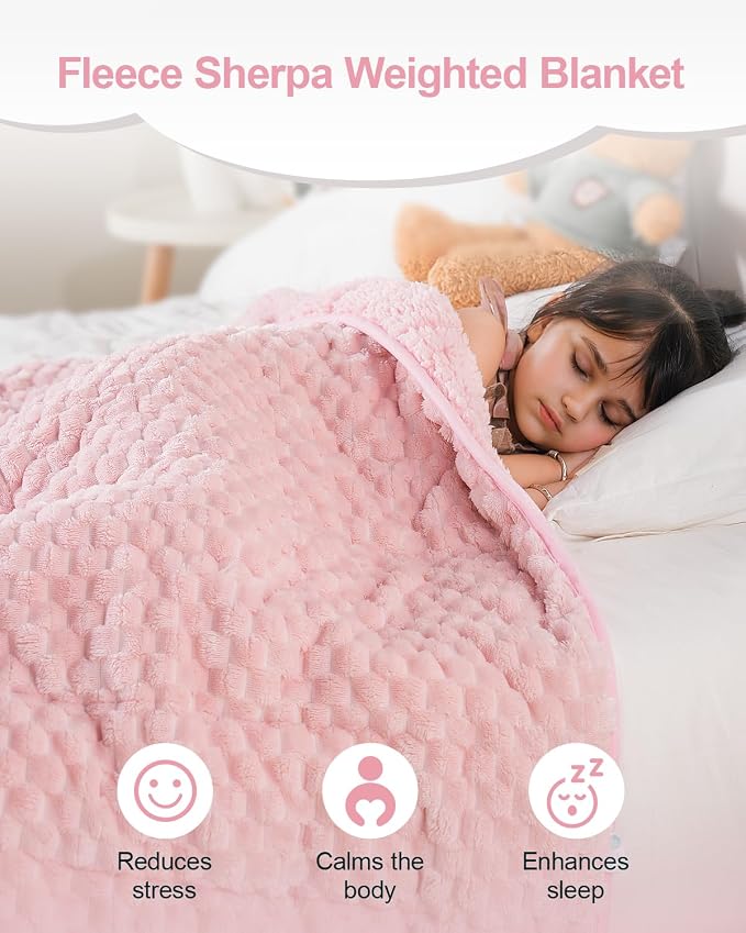 Super Soft Luxury Fleece Sherpa Weighted Blanket - Image 2