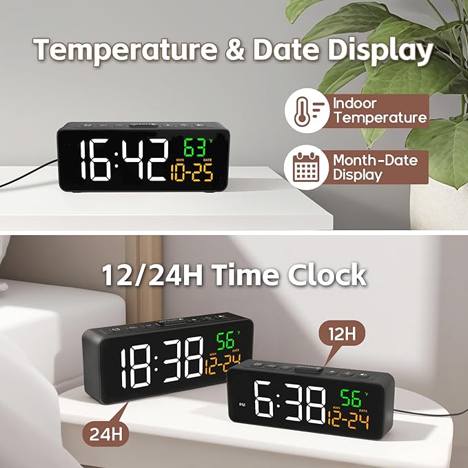 Netzu 3-in-1 Digital Clocks for Living Room - Image 5