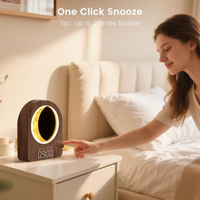 Sunrise Alarm Clock, Dual Alarms, 30/60/90min Timer, Easy Snooze - Image 7