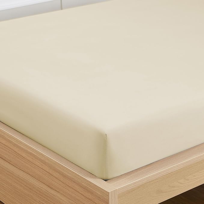 Twin Fitted Sheet Only with Full Elastic & Built in Corner Sheet Straps to - Image 4