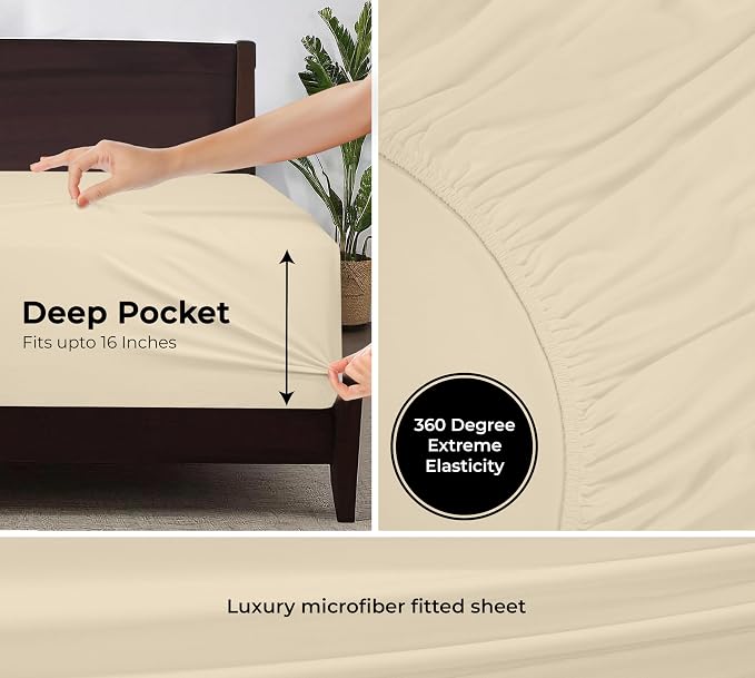 Royale Linens Fitted Sheet Full - Image 3