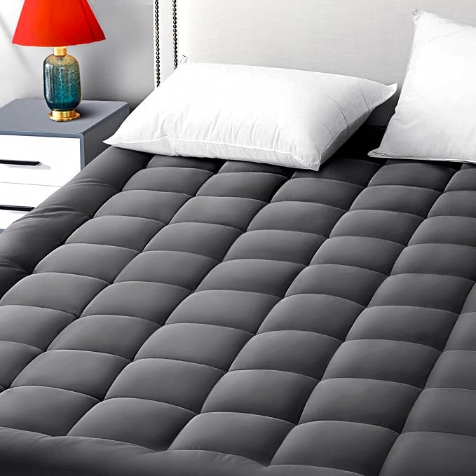 EASELAND King Size Mattress Pad Pillow Cooling Top Mattress Cover Quilted by EASELAND