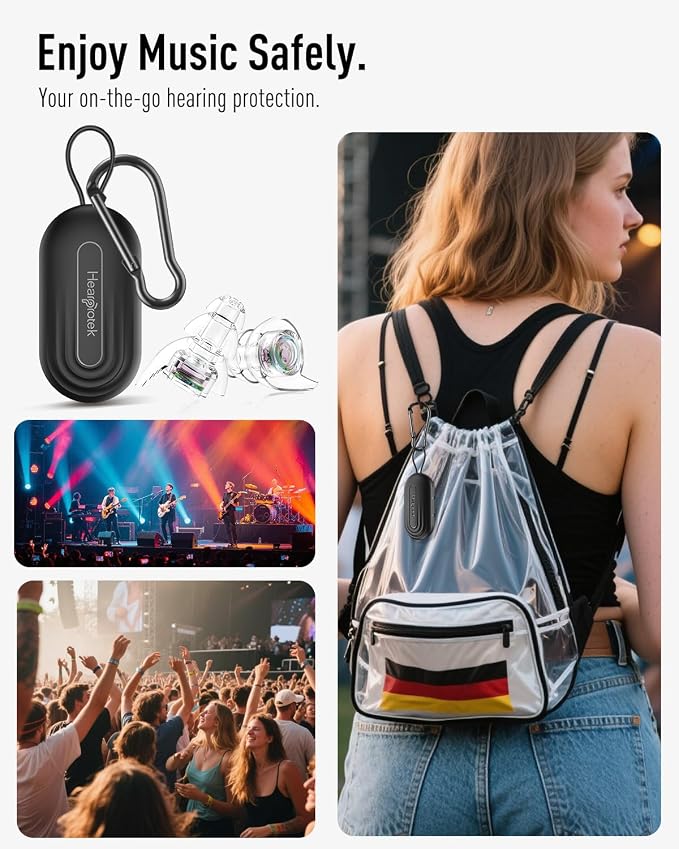 Hearprotek Concert Ear Plugs, 2 Pairs Reusable High Fidelity Musician Ear Plugs - Image 7