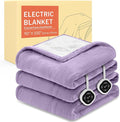 HOMLYNS LuxeHeat Heated Blanket Electric Blanket King Size, Soft Flannel Sherpa by HOMLYNS