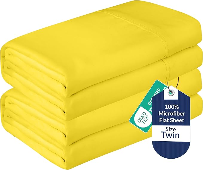 Royale Linens 2 Pack Bulk Flat Sheet Set by ROYALELINENS