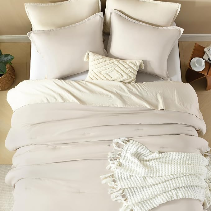 Litanika Comforters Tannish Grey Twin Size, 2 Pieces Lightweight Solid Bedding - Image 6
